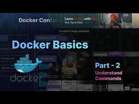 Docker basics commands - YouTube Thumbnail